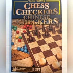 Game Gallery Chess, Checkers, Chinese Checkers Game Set